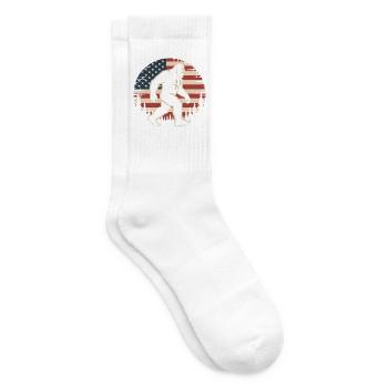 American Flag Bigfoot Yeti Patriotic Forest - Tennissocken - Weiß - Rechts