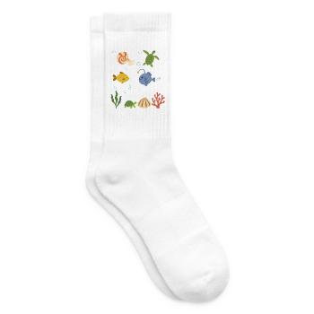 Nautilus Unterwasser Kinder Meeresschildkröte Meer - Tennissocken - Weiß - Rechts