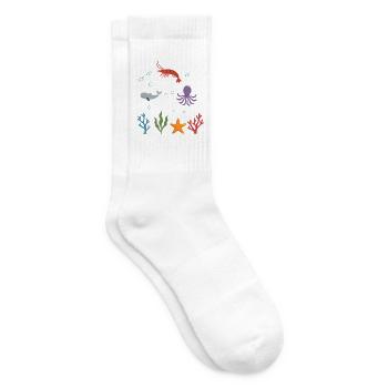 Garnele Unterwasser Kinder Wal - Tennissocken - Weiß - Rechts