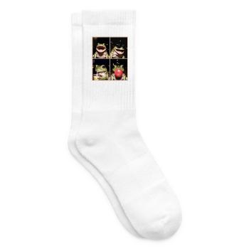 Frösche Frosch - Tennissocken - Weiß - Rechts