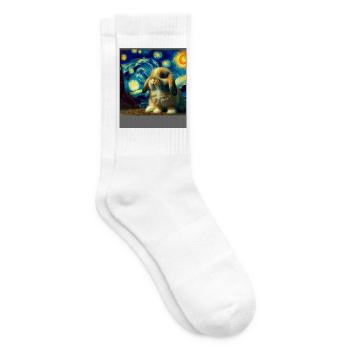 Zwergwidder Kaninchen Starry Night - Tennissocken - Weiß - Rechts
