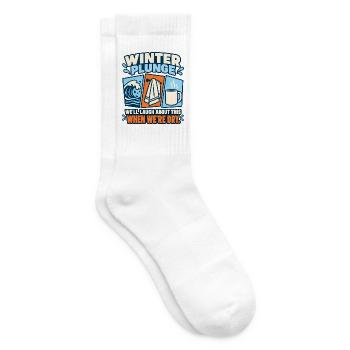 Winter Sprung Kaltwasser-challenge Schwimmfinisher - Tennissocken - Weiß - Rechts