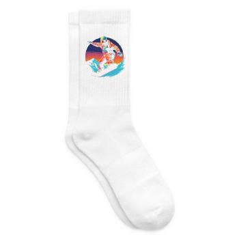 90er Jahre Snowboarder - Tennissocken - Weiß - Rechts