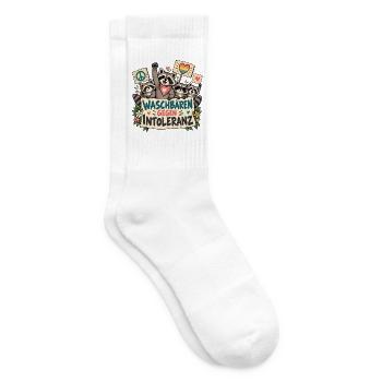 WASCHBÄREN GEGEN INTOLERANZ - Tennissocken - Weiß - Rechts