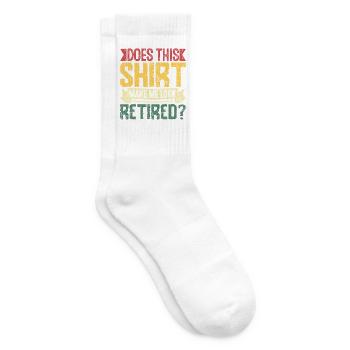 Does This Shirt Make Me Look Retired? - Tennissocken - Weiß - Rechts