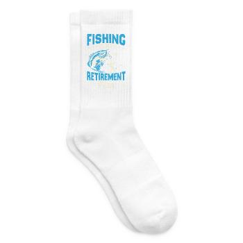Angeln ist mein Ruhestandsplan - Tennissocken - Weiß - Rechts