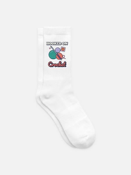 Gehäkelt am Häkeln - Tennissocken - Weiß