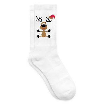 Weihnachten - Tennissocken - Weiß - Rechts