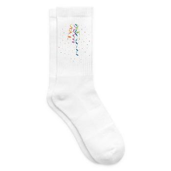 Confetti and streamers colorful party design - Tennis socks - white - Right