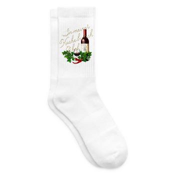 dans ma cuisine Je suis Chef Wine Glass Bottle - Chaussettes de tennis - blanc - Droite