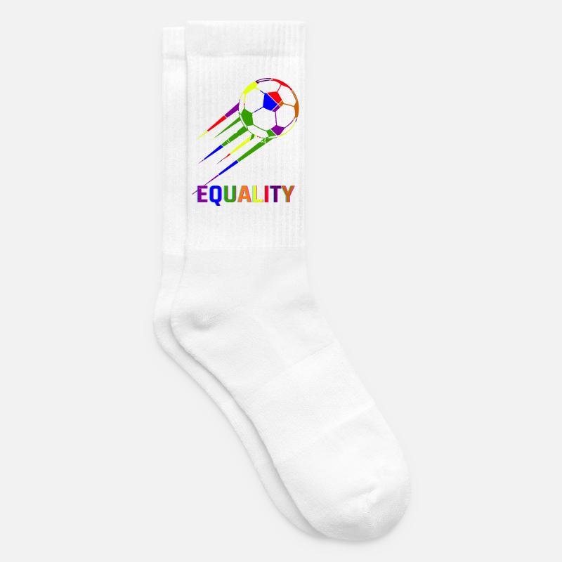 Fußball Regenbogen WM Equality - Tennissocken - Weiß