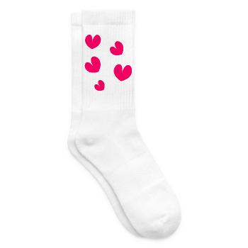 NOËL. ANNEE. ANNIVERSAIRE. RETRAITE. FÊTE. COEUR. - Chaussettes de tennis - blanc - Droite