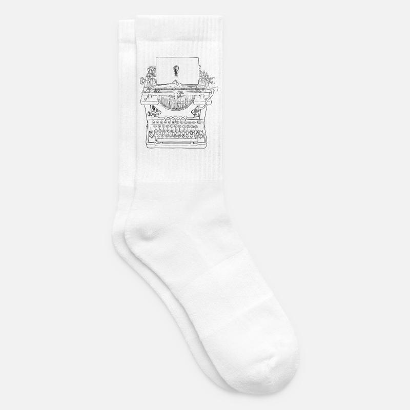 Typewriter Love - Tennis socks - white