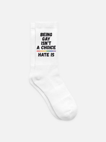 LGBT Pride Month - Schwul sein ist keine Wahl. - Tennissocken - Weiß