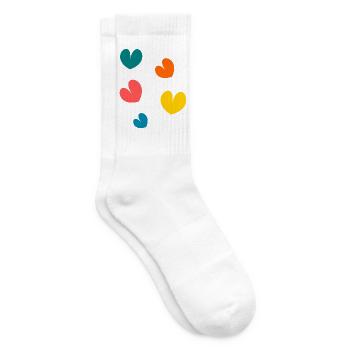 MAMAN. FÊTE DES MÈRES. COEUR - Chaussettes de tennis - blanc - Droite