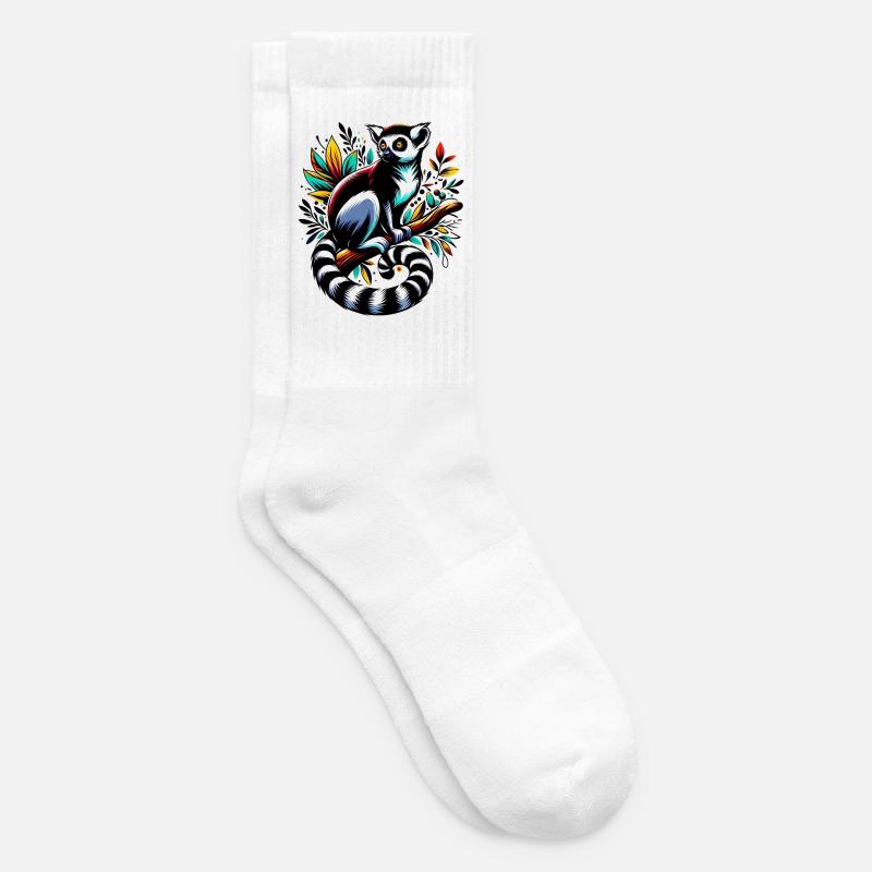Lemur - Tennissocken - Weiß