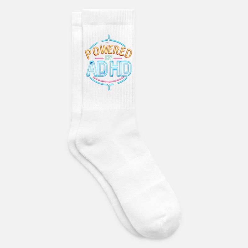 TDAH - Chaussettes de tennis - blanc