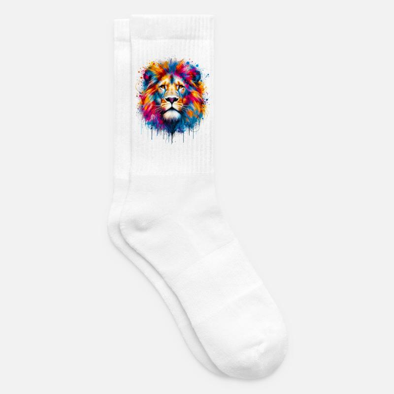 Lion - Chaussettes de tennis - blanc