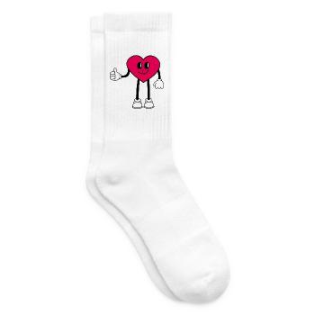 Herz - Tennissocken - Weiß - Rechts