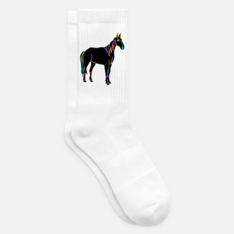 Pferd - Tennissocken - Weiß