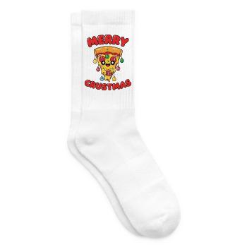 Merry Crustmas - Tennissocken - Weiß - Rechts
