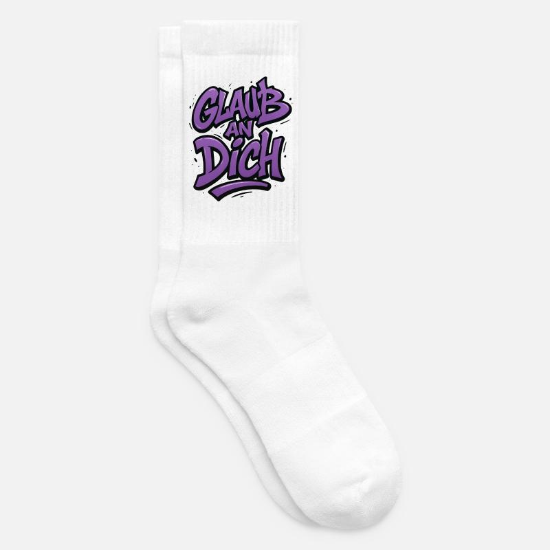 Glaub an Dich Graffiti - Tennissocken - Weiß