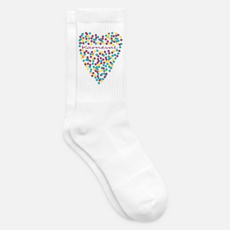 Karneval mit Herz - Tennissocken - Weiß