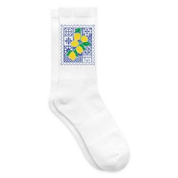 Italy Lemons Italia Amalfi Coast Summer - Tennis socks - white - Right