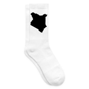 Kenya map - Tennis socks - white - Right