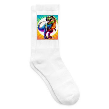 dinosaur - Tennis socks - white - Right