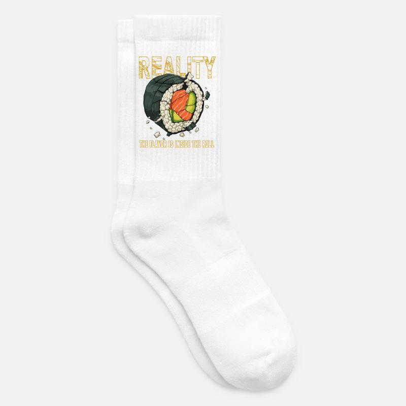 Sushi Roll Réalité Saveur Intérieure - Chaussettes de tennis - blanc