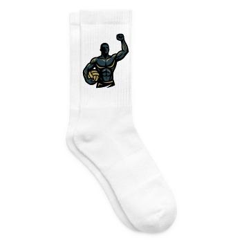 Beach Volleyball Player Muscles Athlete Team - Tennis socks - white - Right