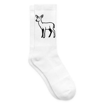 Club de chasse de chasseurs de silhouettes de cerfs Forêt forestière - Chaussettes de tennis - blanc - Droite