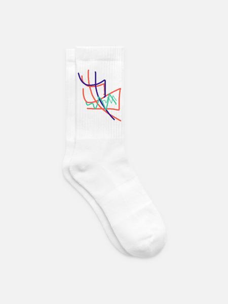Das ultimative abstrakte Kunst Geschenk - Tennissocken - Weiß
