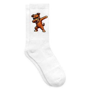 Dabbing Irish Terrier in Comic Style - Tennis socks - white - Right