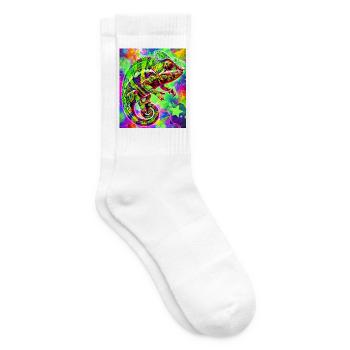 chameleon - Tennis socks - white - Right