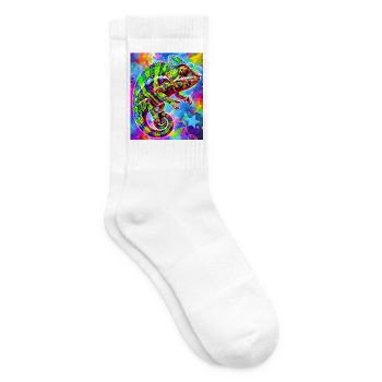chameleon - Tennis socks - white - Right
