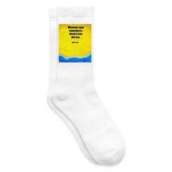 Finde Jesus von Eunice Ahiale - Chaussettes de tennis - blanc - Droite