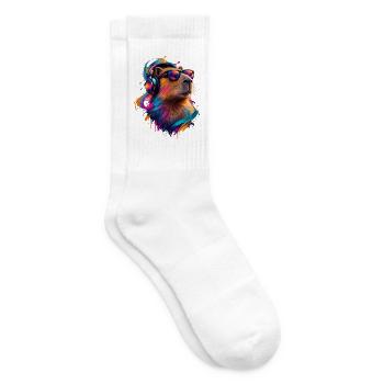 Capybara - Tennissocken - Weiß - Rechts