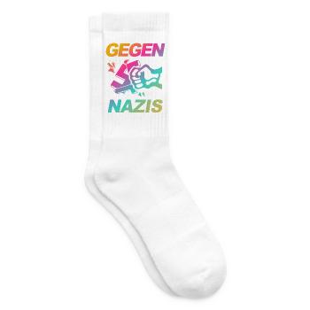 Gegen Nazis: Widerstand und Vielfalt - Tennissocken - Weiß - Rechts