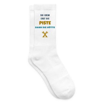 Ski Crew erst die Piste dann die Hütte Winter - Tennissocken - Weiß - Rechts