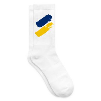 Niederösterreich Flagge - Pinsel Streifen - Tennissocken - Weiß - Rechts