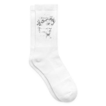 Michelangelo Buonarroti David ASCII-Porträt - Tennissocken - Weiß - Rechts