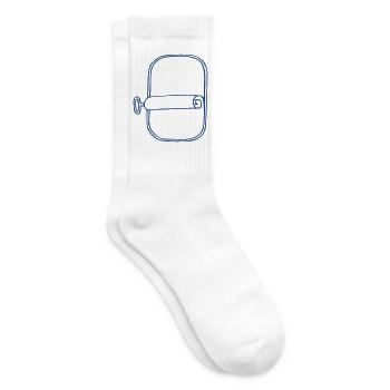 Fischdose Dose - Tennissocken - Weiß - Rechts