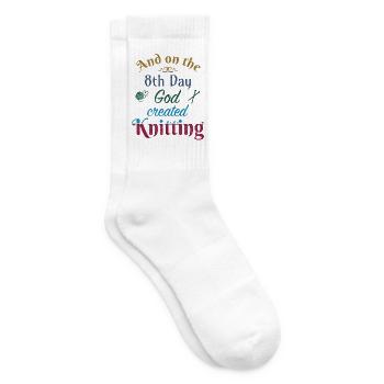 And on the 8th day God created knitting - Tennissocken - Weiß - Rechts