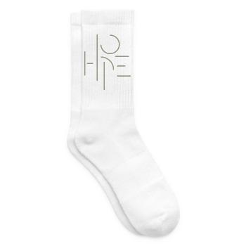 HOPE – Typografie Design - Tennissocken - Weiß - Rechts