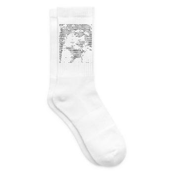 Michelangelo David ASCII-Kunst - Tennissocken - Weiß - Rechts