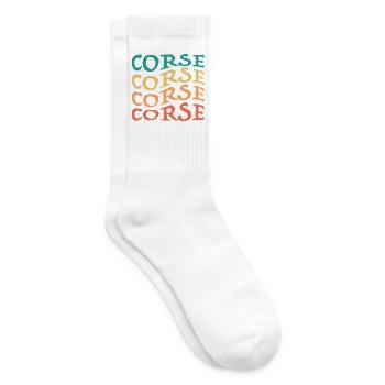 Souvenir-Urlaube zur Insel der Schönheit von Korsika - Tennissocken - Weiß - Rechts