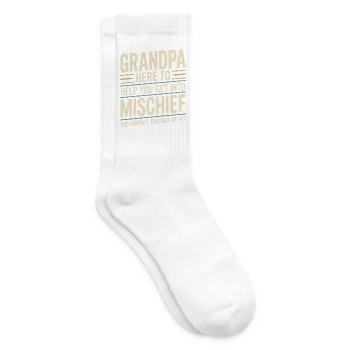 Opa ist hier, um dir zu helfen, in Mischief einzusteigen - Tennissocken - Weiß - Rechts