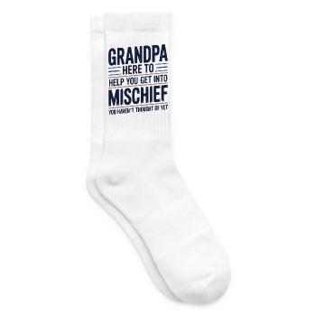 Opa ist hier, um dir zu helfen, in Mischief einzusteigen - Tennissocken - Weiß - Rechts